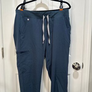 FIGS Zamora Jogger Pants - Dark Harbor, Dark Teal, Women’s Size L